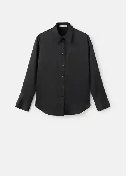 Camisa Ideale Negro Talla 18 Mujer Mango