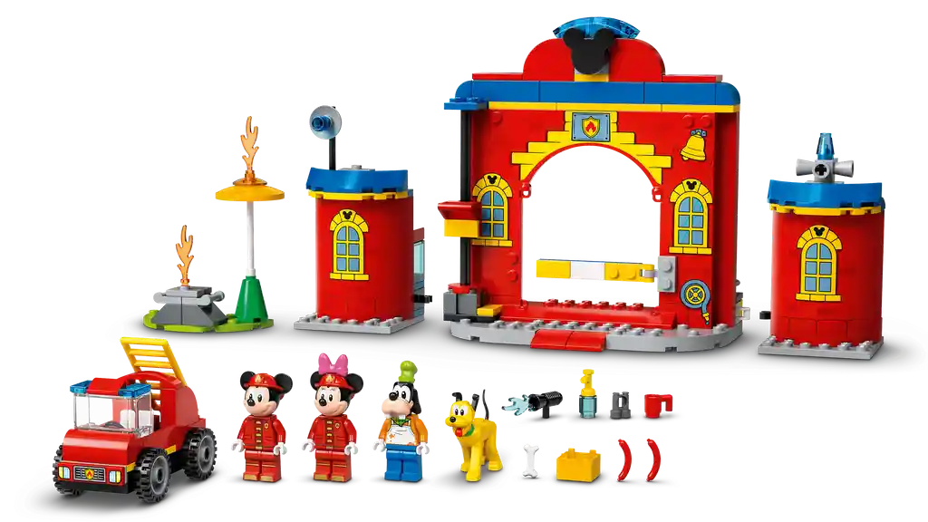 Lego Set de Construcción Estación y Camión de Bomberos de Mickey