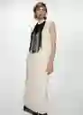 Vestido Oslo Offwhite Talla S Mujer Mango