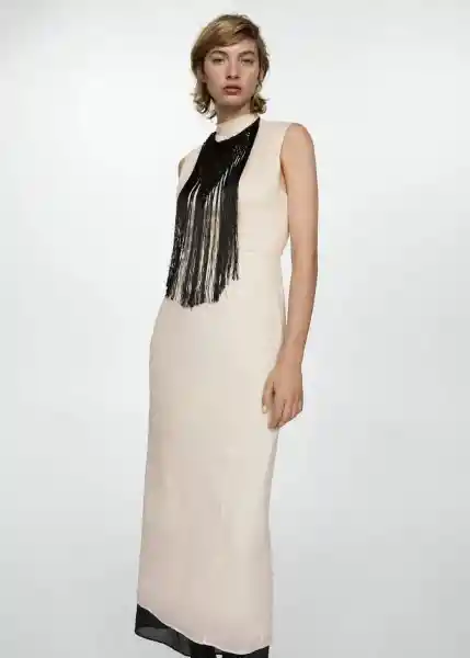 Vestido Oslo Offwhite Talla S Mujer Mango