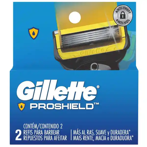 Gillette Repuesto Cuchilla de Afeitar Proshield Con 5 Hojas