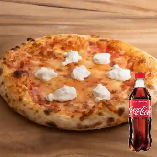 Combo Pizza Cuatro Quesos +Cocacola Orig 500ml