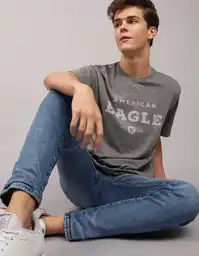 Camiseta Hombre Gris Talla X-Large American Eagle 3774006