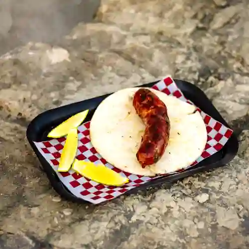 Chorizo con Arepa