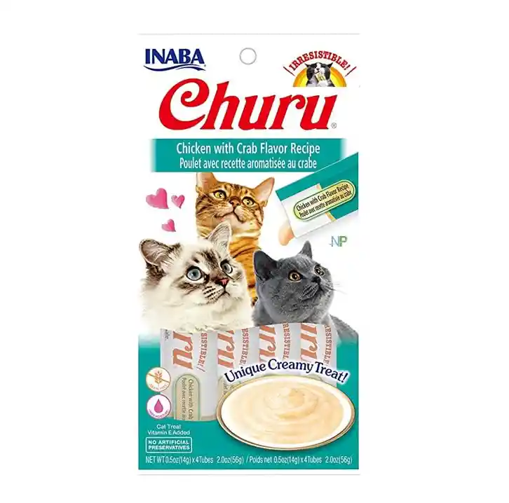 Churu Snack para Gato Sabor Pollo y Cangrejo