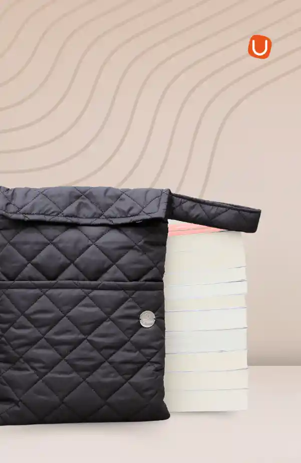 Funda Gold Para Libros Acolchada Cafe Oscuro