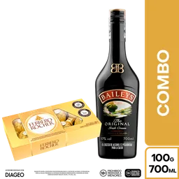 Combo Ferrero Rocher Bombón + Baileys Crema de Whisky Original