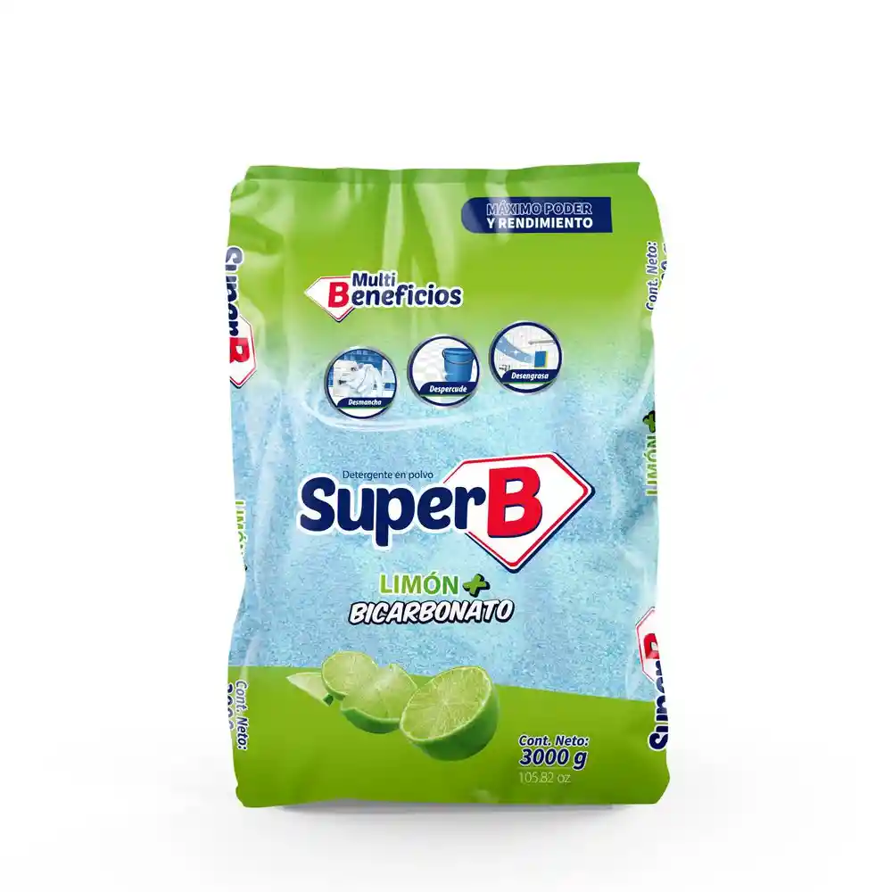 Detergente Polvo Citrico Super B Detergente Polvo Citrico (3000 Gr)