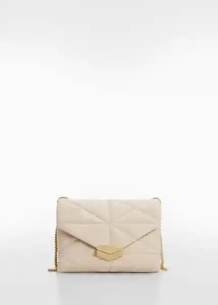 Bolso M Lur Beige Talla 99 Mujer Mango