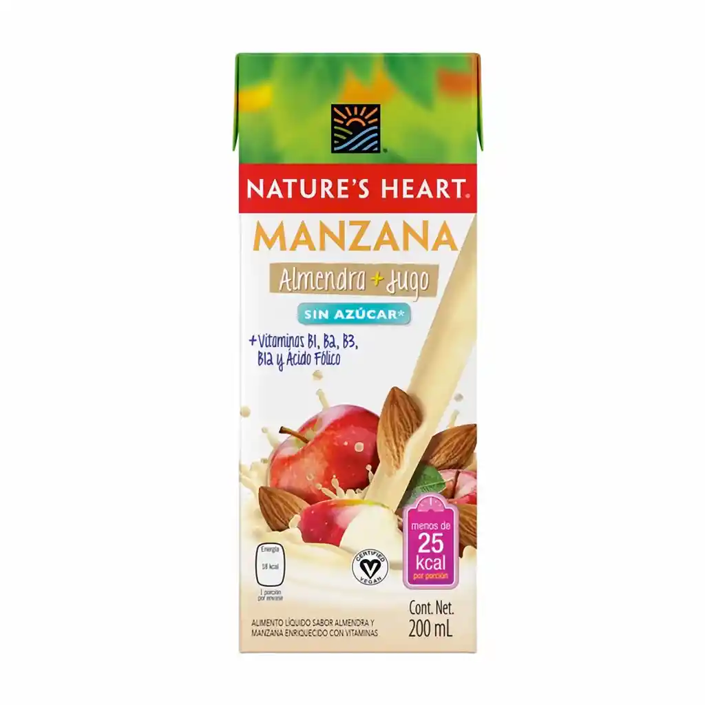 Natures Heart Jugo De Almendra Y Manzana Sin Azúcar
