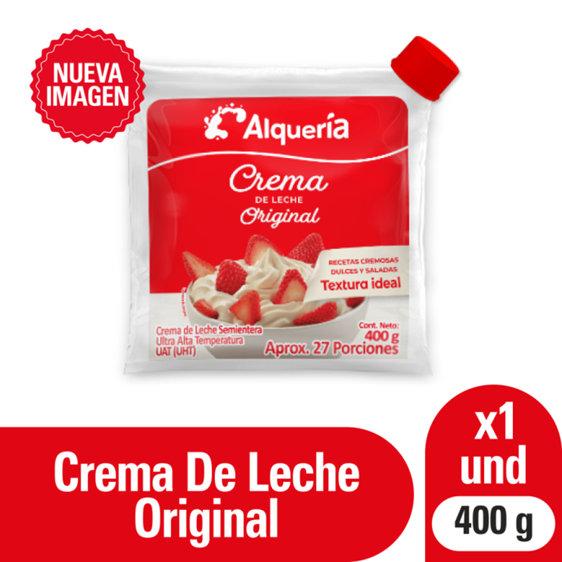 Alquería Crema de Leche Semientera 400 g