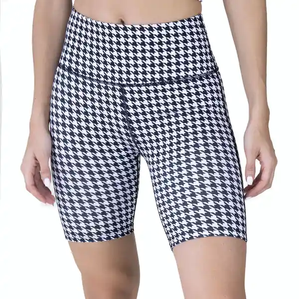 Pantaloneta Houndstooth Blanco y Negro Talla L Everlast