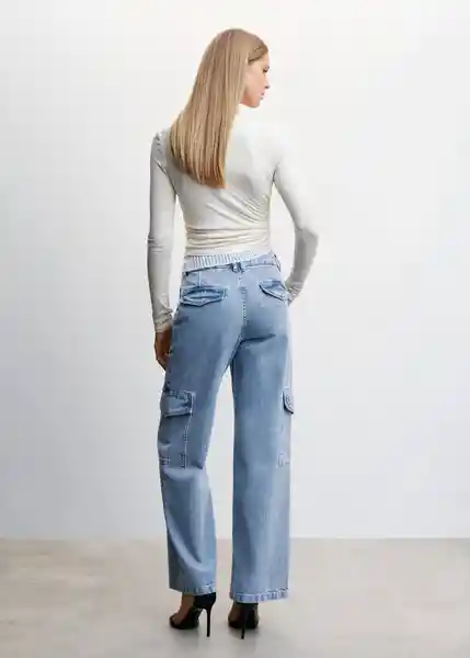 Pantalón Jean Maddy Tejano Medio Talla 40 Mujer Mango