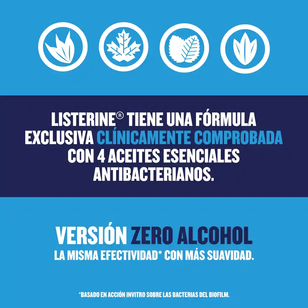 Listerine Enjuague Bucal Control Cálculos Zero Alcohol