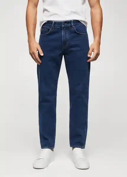 Pantalón Jean Ben Tejano Oscuro Talla 36 Hombre Mango