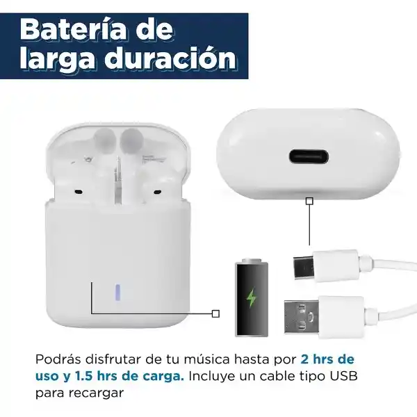 Auriculares Inalámbricos Macaron Blanco Modelo S88 Miniso