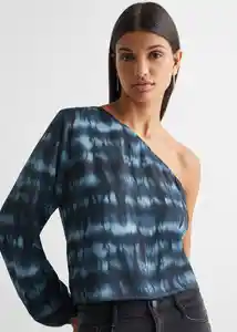 Blusa Dark Dye Azul Talla 18 Teen Niñas Mango