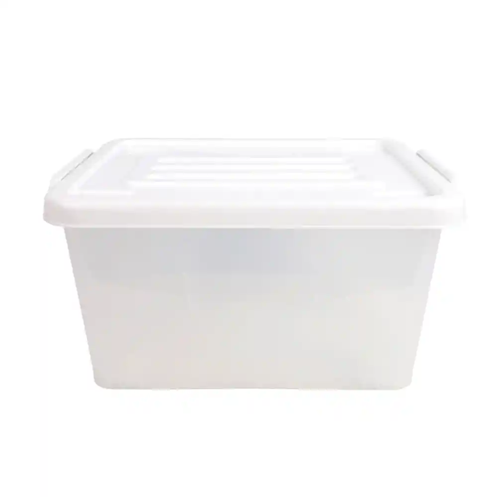Caja Organizadora Con Ruedas Transparente Con Tapa Krea