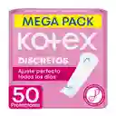 Protectores Diarios Kotex Discretos 50 Und