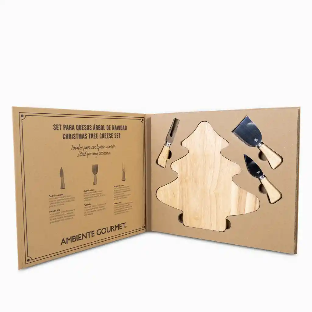 Set Para Quesos Árbol de Navidad Ambiente Gourmet