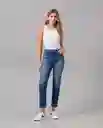 Jean Mom Mujer Azul Colonial Ultraoscuro Talla 10 41259 Rifle