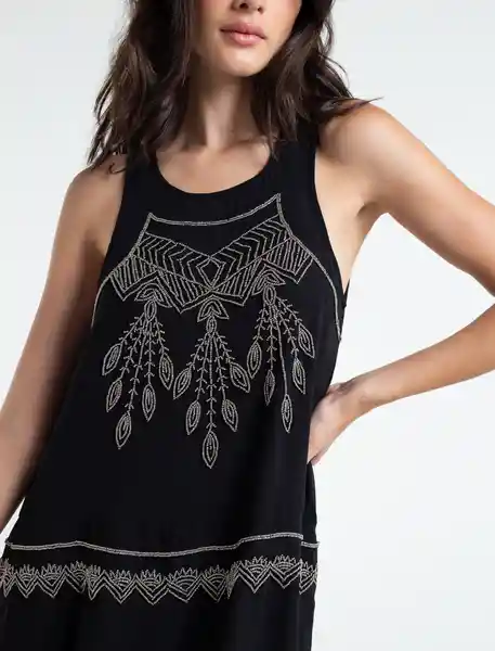  Vestido Bright Mujer Negro Puro Ultraoscuro Talla L Naf-Naf 