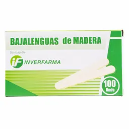 Inverfarma Bajalenguas De Madera 100 Uds