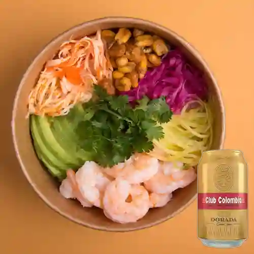 Combo Poke Caribe + Club col. Dorada Lta 330ml
