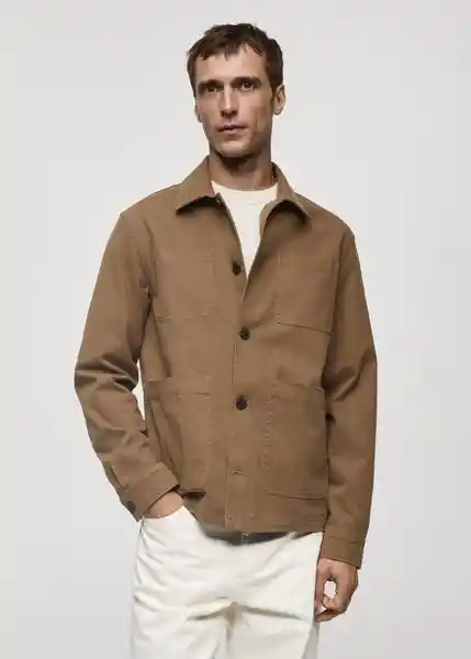 Chaqueta Maine Khaki Talla M Hombre Mango