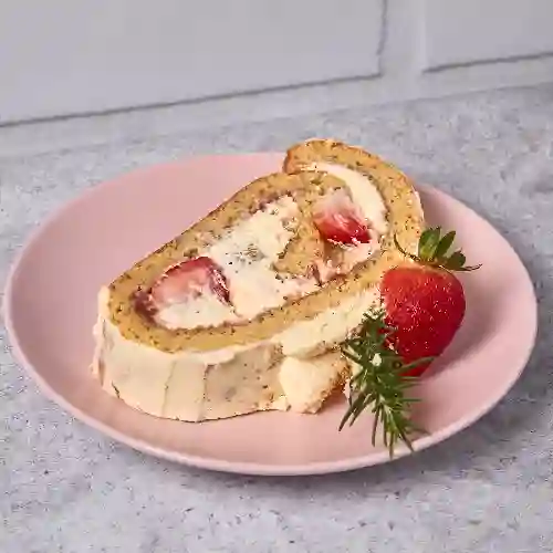 Brazo de Reina de Fresas con Crema Keto