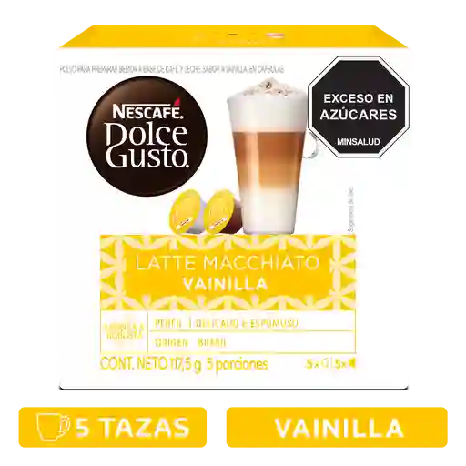 Cápsulas de Café NESCAFÉ DOLCE GUSTO Latte Macchiato Vainilla x 117,5g