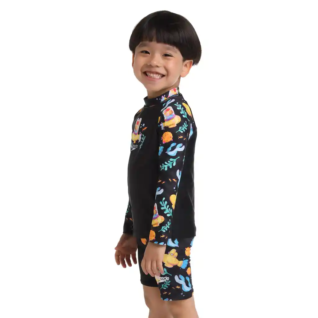 Camiseta Manga Larga Sunshine Dog Submarine Bebe Masculino Negro-06