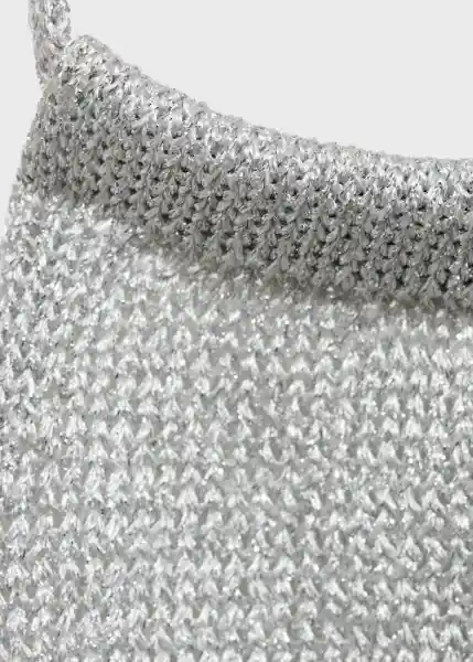 Top Marieta Plata Talla S Mujer Mango