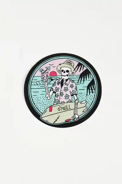 ONeill Sticker Circular Beach Bones Verde Aceituna Talla Única