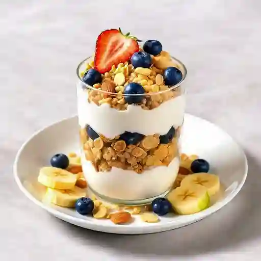 Parfait de Frutas con Yogurt Griego