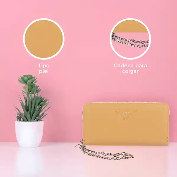 Cartera Para Mujer de Moda Con Correa de Cadena Amarillo Miniso