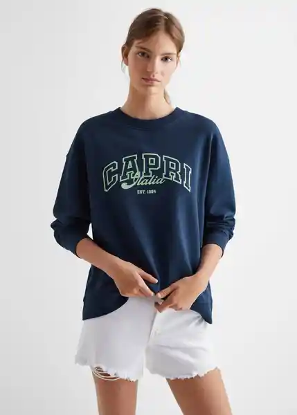 Buzo de Sudadera Capri Navy Talla 20 Mango Teen Girl Mango