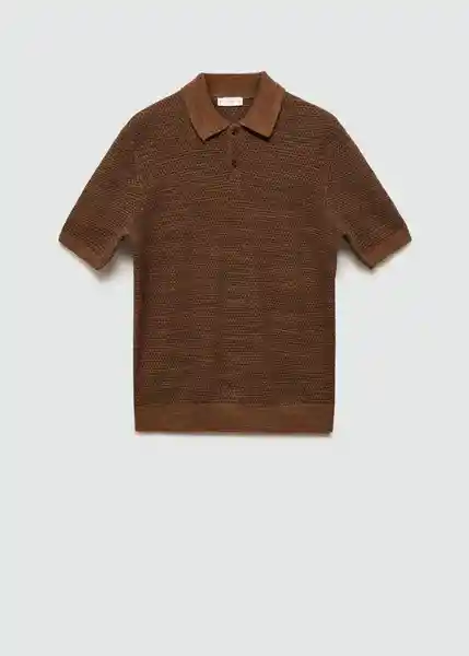 Polo Calvet Marrón Talla S Hombre Mango