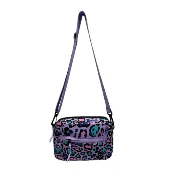 Bolso Crossbody Leopard Morado Serie Miniso