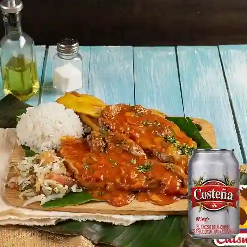 Combo Lengua de Res + Cerveza Costeña Lta 330ml