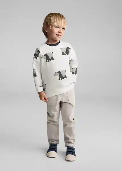 Sudadera Bear Offwhite Talla 71 Niños Mango