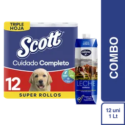 Combo 2 Papel Higiénico Scott 12 Und + Alpina Leche Entera