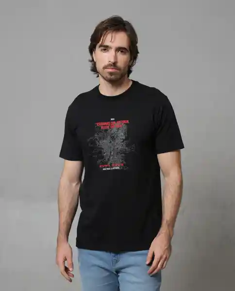 Camiseta Hombre Negro Talla L 103G109_NEG194007 Rifle