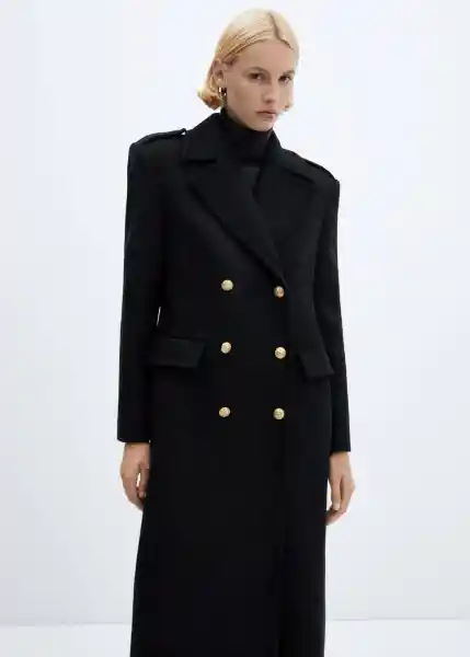 Abrigo Milions Negro Talla XL Mujer Mango