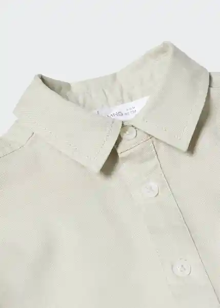 Camisa Polb Khaki Talla 66 Niños Mango