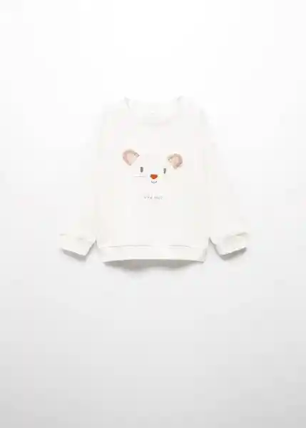 Sudadera Heart Off White Talla 67 Niña Mango