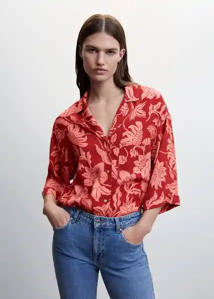 Camisa Claudie Rosa Talla S Mujer Mango