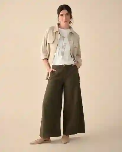 Pantalón Verde Tortuga Oscuro Talla 12 631G009 Esprit