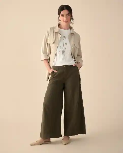 Pantalón Verde Tortuga Oscuro Talla 12 631G009 Esprit