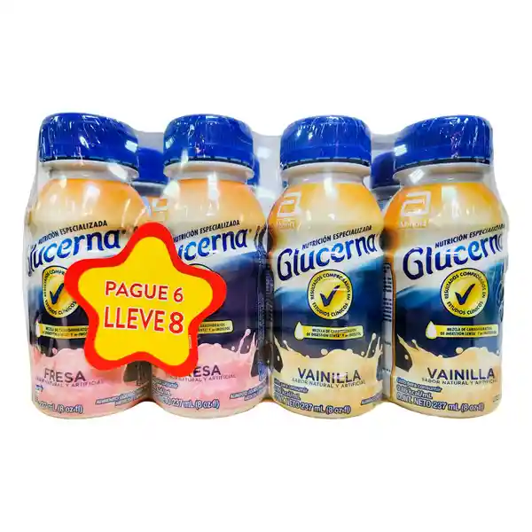 Glucerna Alimento Nutricional Fresa + Vainilla